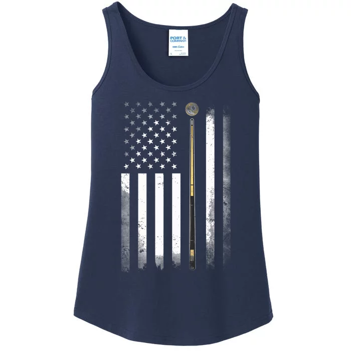 Billiards Pool Player Table USA US American Flag Ladies Essential Tank