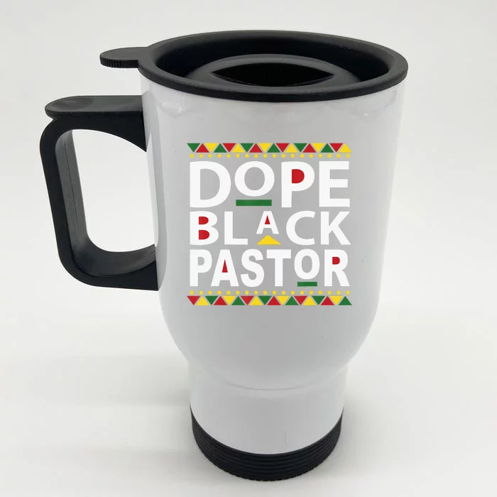 Black Pastor Preacher Minister Black History Month Gift Front & Back Stainless Steel Travel Mug