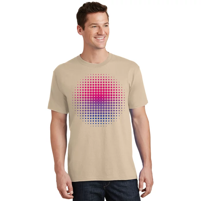 Bisexual Pride Polka Dots Subtle Artistic Lgbt Bi Pride T-Shirt