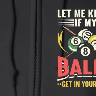 Billiards Pool Player Billiards Lover Billiards Dad Gift For Father’s Day Full Zip Hoodie