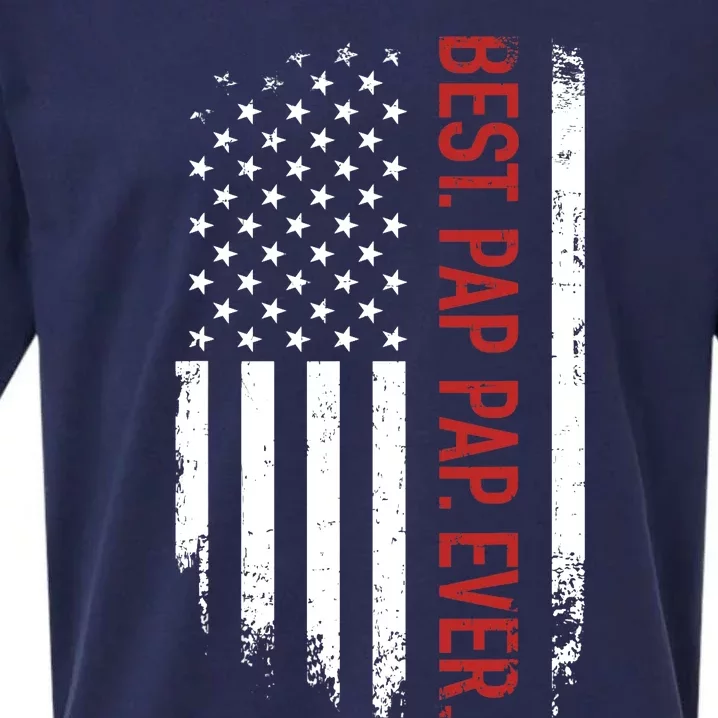 Best pap pap ever with us american flag for father's day Sueded Cloud Jersey T-Shirt