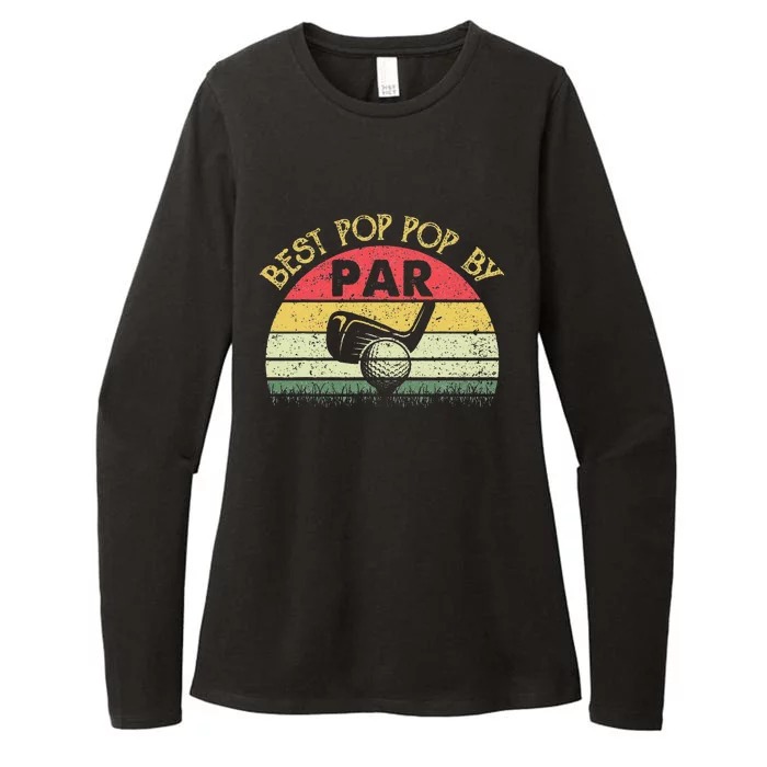 Best Pop Pop By Par Fathers Day Golf Golfing Gift Womens CVC Long Sleeve Shirt