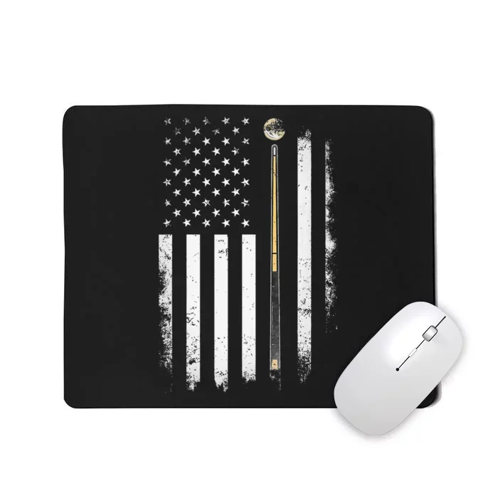 Billiards Pool Player Table Usa Us American Flag Mousepad