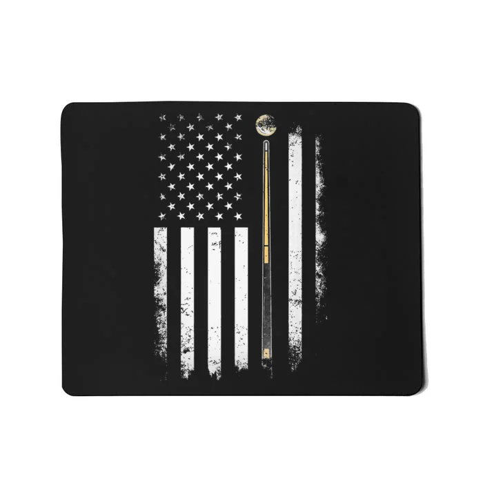 Billiards Pool Player Table Usa Us American Flag Mousepad