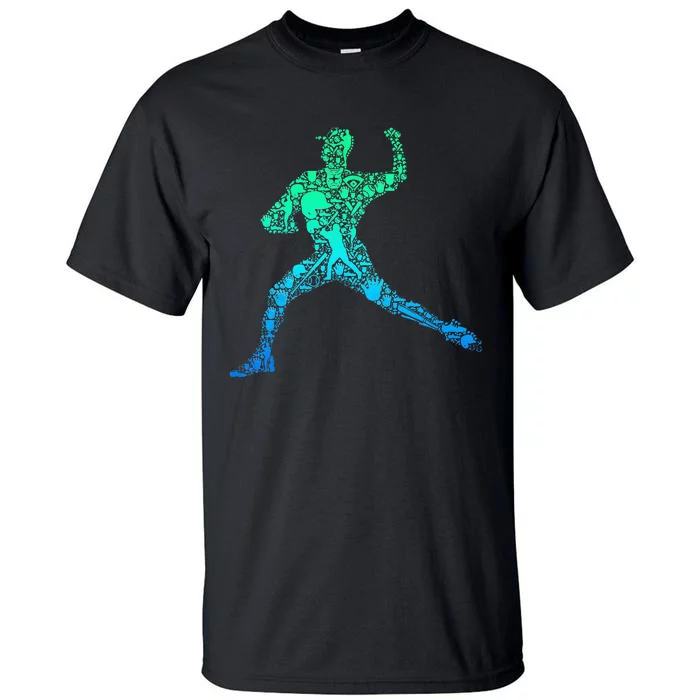 Baseball Pitcher Player Men Kids Tall T-Shirt