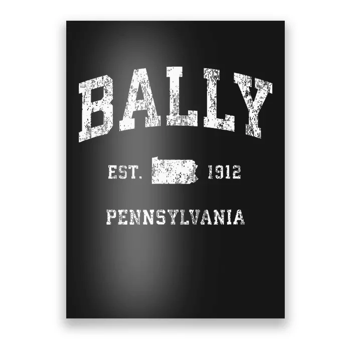 Bally Pennsylvania Pa Vintage Athletic Sports Poster