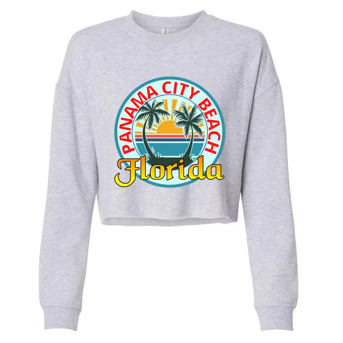 Beach Please Panama City Beach Florida Beach Spring Break Gift Cropped Pullover Crew