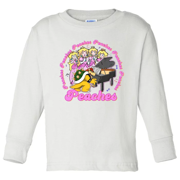 Bowser Peaches Princess Song Princess Peach Feeli!ng Peaches Toddler Long Sleeve Shirt