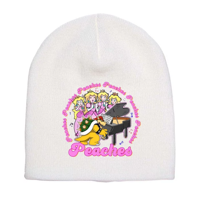 Bowser Peaches Princess Song Princess Peach Feeli!ng Peaches Short Acrylic Beanie