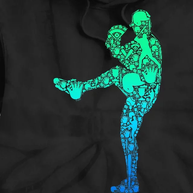 Baseball Pitcher Player Tie Dye Hoodie