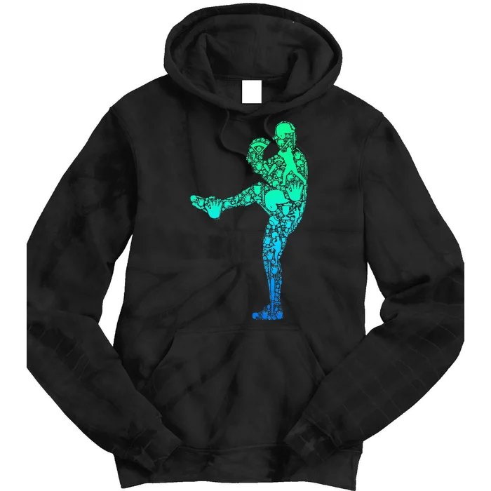 Baseball Pitcher Player Tie Dye Hoodie