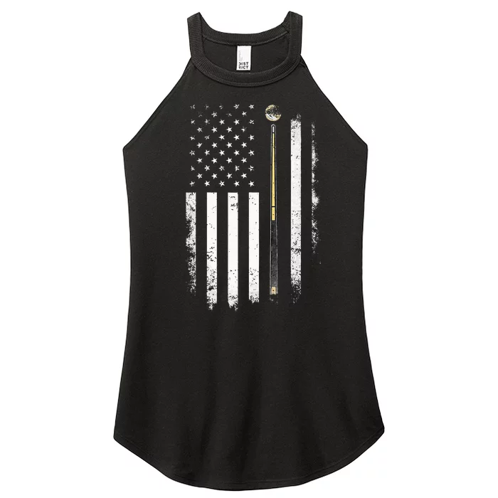 Billiards Pool Player Table Usa Us American Flag Women’s Perfect Tri Rocker Tank