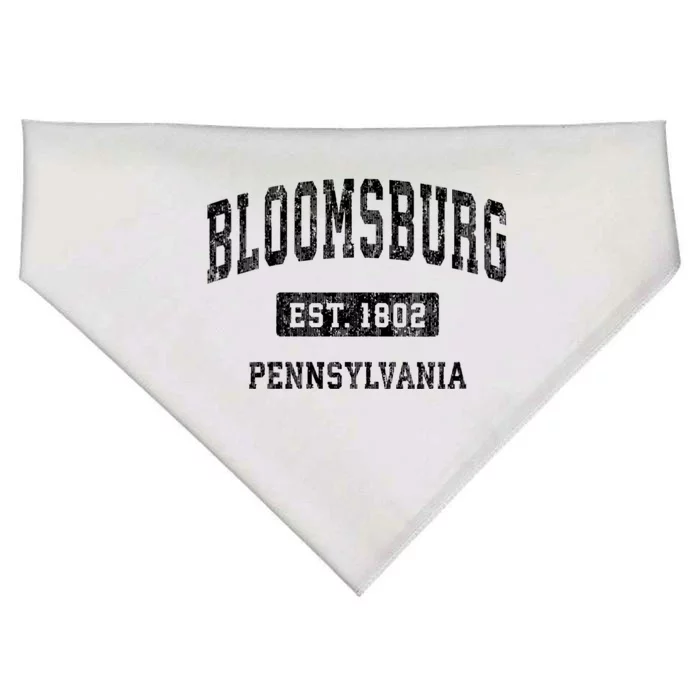 Bloomsburg Pennsylvania Pa Vintage Established Sports Design USA-Made Doggie Bandana