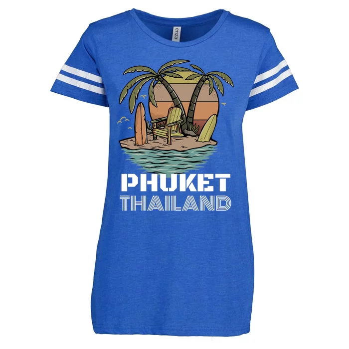 Beach Please Phuket Thailand Beach Vacation Gift Enza Ladies Jersey Football T-Shirt