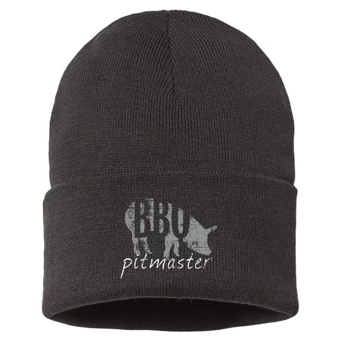 Bbq Pitmaster  Pig Grilling Grill Sustainable Knit Beanie