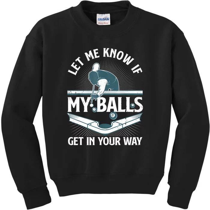 Billiard Pool Player Gift Kids Sweatshirt