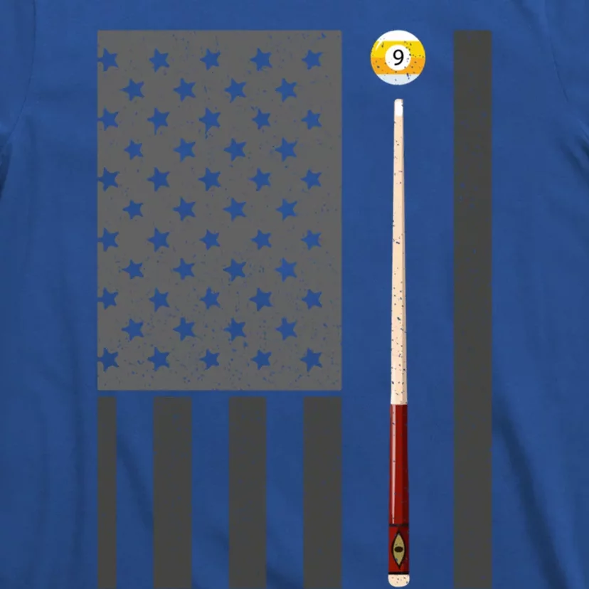 Billiards Pool Player Table Usa Us American Flag Cool Gift T-Shirt