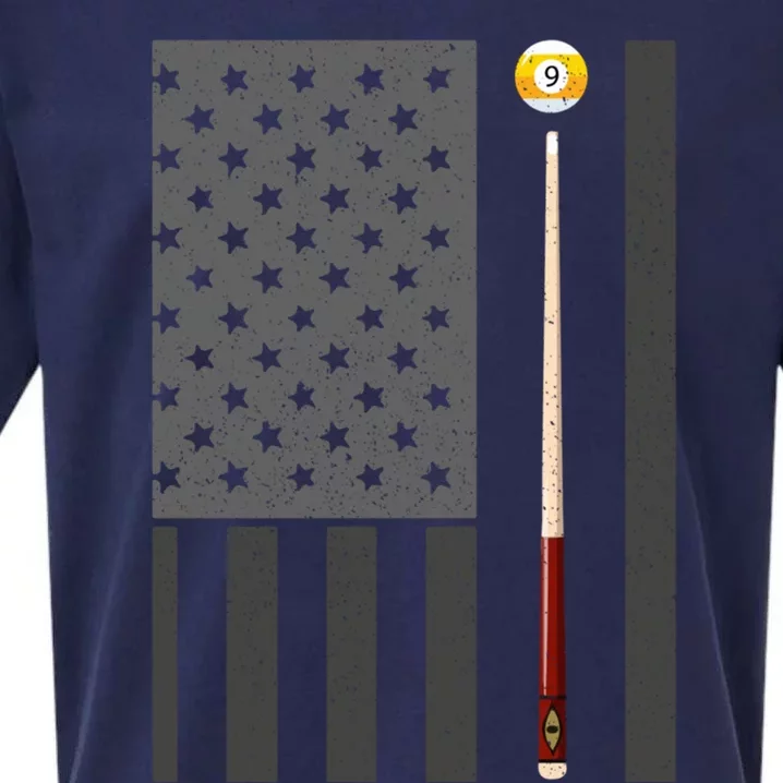 Billiards Pool Player Table Usa Us American Flag Cool Gift Sueded Cloud Jersey T-Shirt