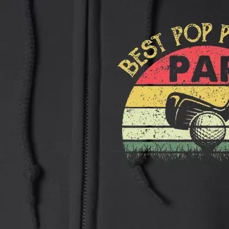 Best Pop Pop By Par Fathers Day Golf Golfing Gift Full Zip Hoodie