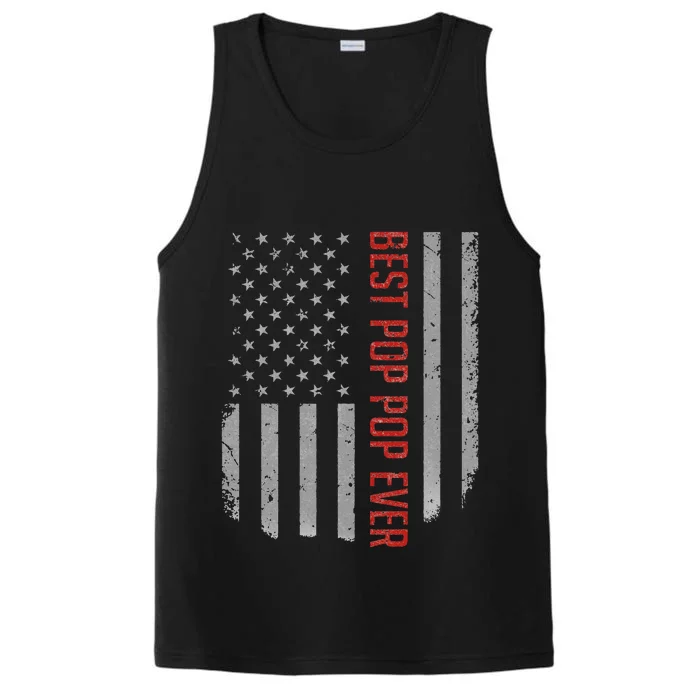 Best Pop Pop Ever American Flag Gifts For Father's day Performance Tank