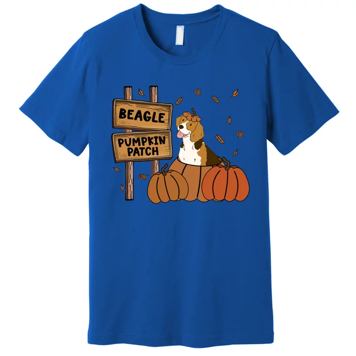 Beagle Pumpkin Patch Dog Lovers Thanksgiving Halloween Meaningful Gift Premium T-Shirt