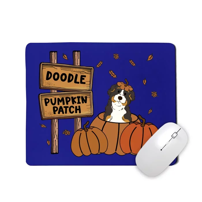 Bernedoodle Pumpkin Patch Dog Lovers Thanksgiving Halloween Cool Gift Mousepad