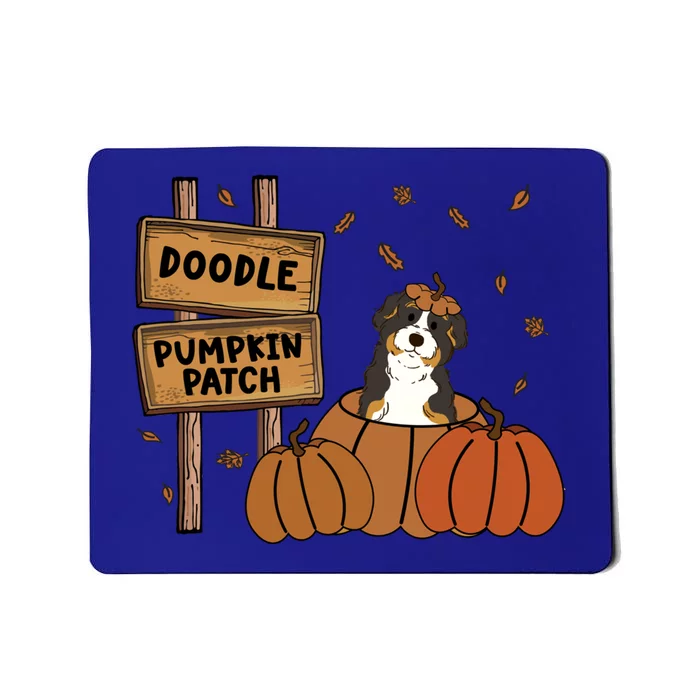 Bernedoodle Pumpkin Patch Dog Lovers Thanksgiving Halloween Cool Gift Mousepad