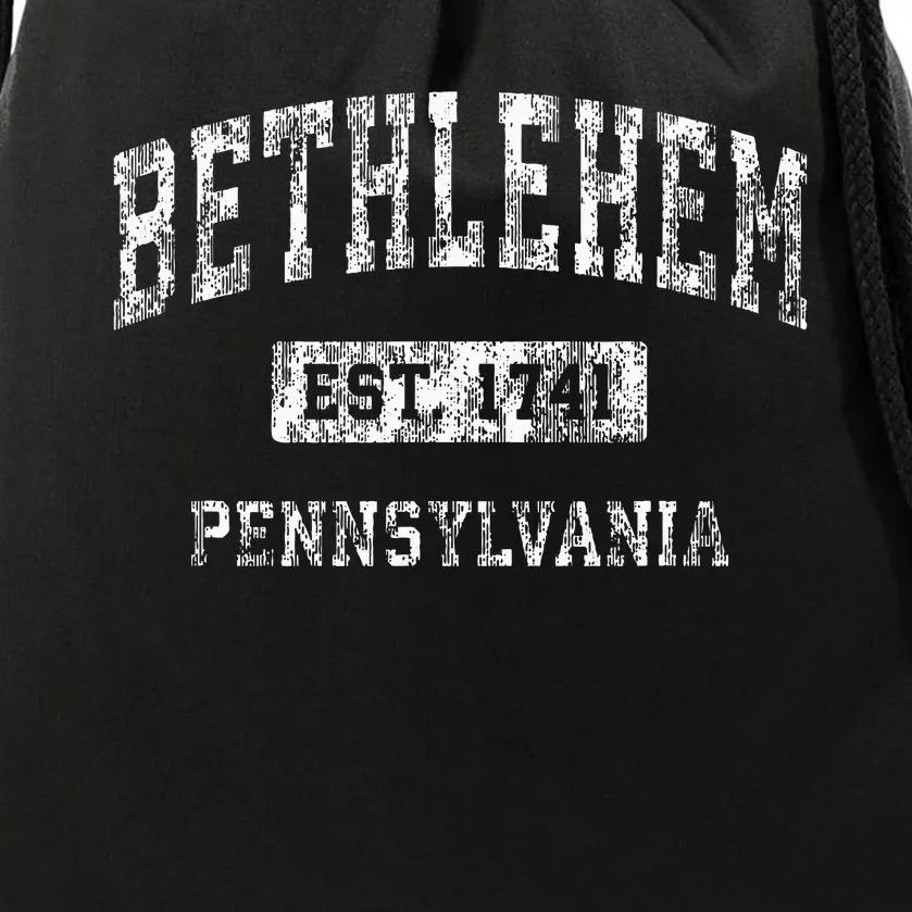 Bethlehem Pennsylvania Pa Vintage Established Sports Drawstring Bag