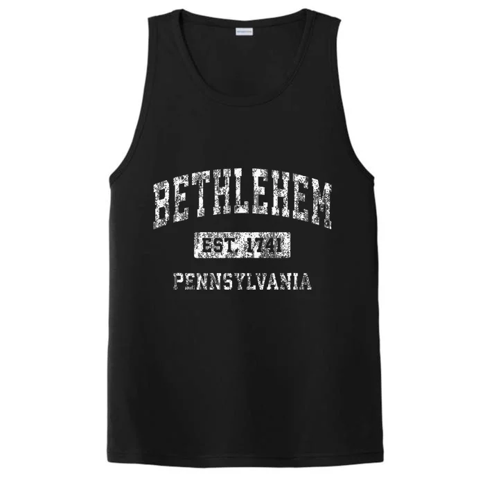 Bethlehem Pennsylvania Pa Vintage Established Sports Performance Tank