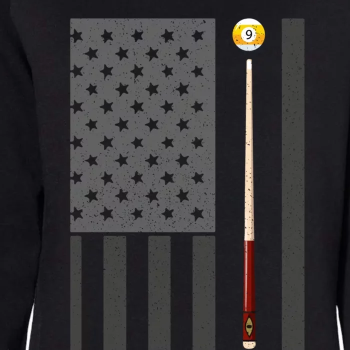 Billiards Pool Player Table Usa Us American Flag Gift Womens California Wash Sweatshirt