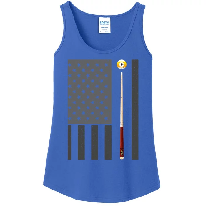 Billiards Pool Player Table Usa Us American Flag Gift Ladies Essential Tank