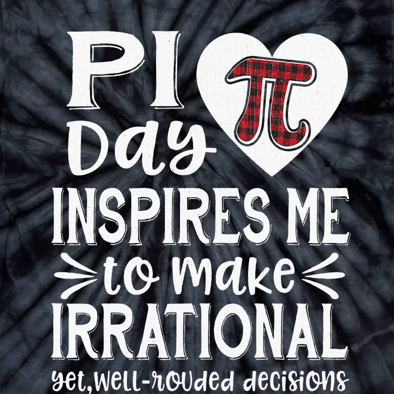 buffalo plaid pi symbol pi day inspires me math lover s Tie-Dye T-Shirt