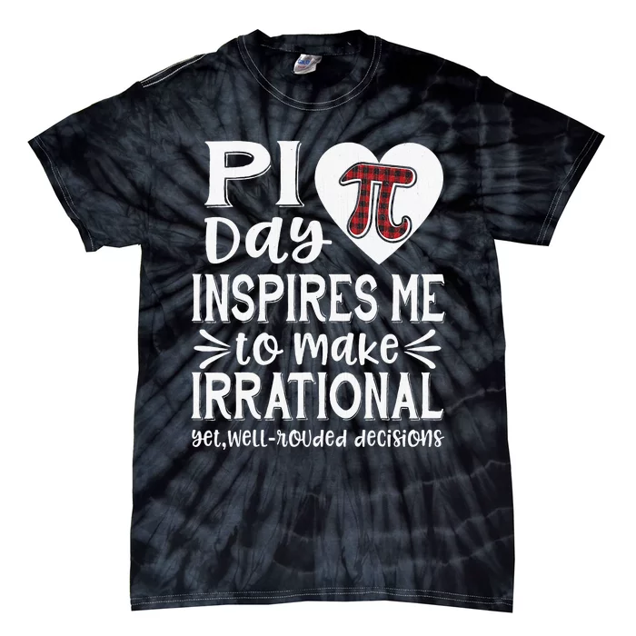 buffalo plaid pi symbol pi day inspires me math lover s Tie-Dye T-Shirt