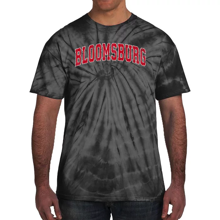 Bloomsburg Pennsylvania PA Vintage Sports Design Red Design Tie-Dye T-Shirt