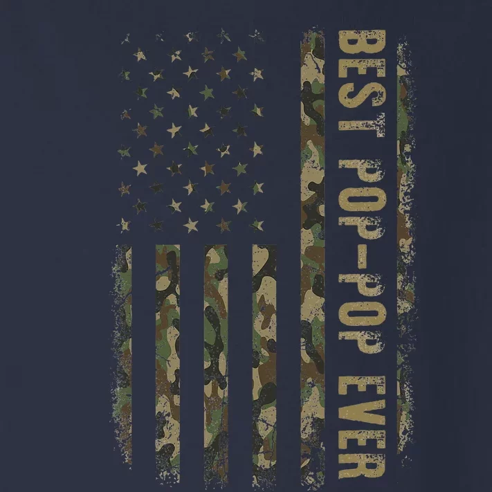 Best Pop Pop Ever Camouflage American Flag FatherS Day Toddler Long Sleeve Shirt