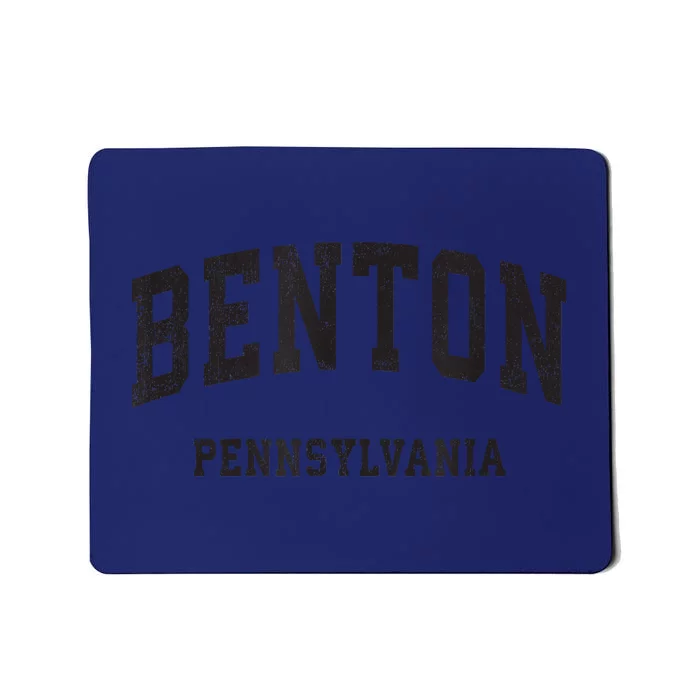 Benton Pennsylvania PA Vintage Athletic Sports Design Mousepad