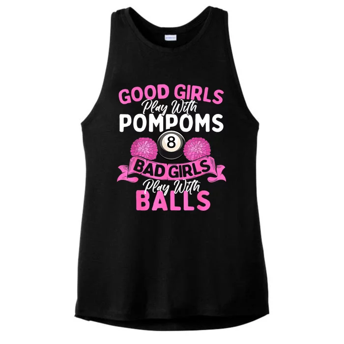 Balls Pool Player Lover Good Girl Play With Billiards Gift Ideas Ladies Tri-Blend Wicking Tank