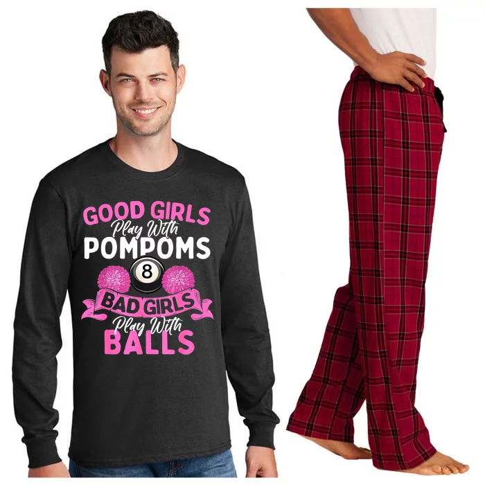 Balls Pool Player Lover Good Girl Play With Billiards Gift Ideas Long Sleeve Pajama Set