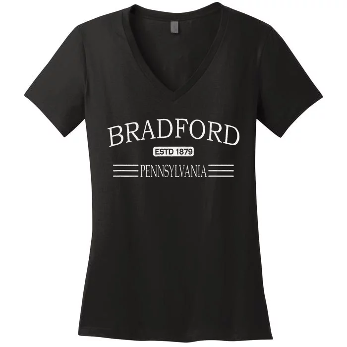 Bradford Pennsylvania Pa Women's V-Neck T-Shirt