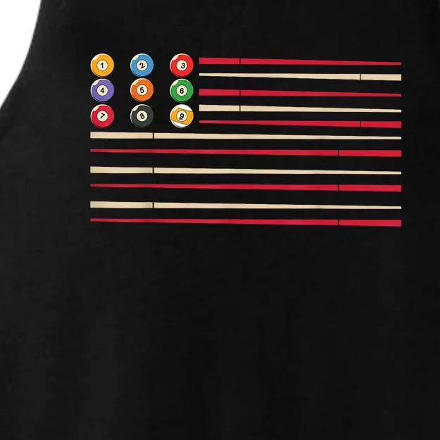 Billiard Player Pool Snooker Us Flag Gift Ideas For Fan Ladies Tri-Blend Wicking Tank