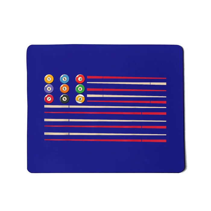 Billiard Player Pool Snooker Us Flag Gift Ideas For Fan Mousepad