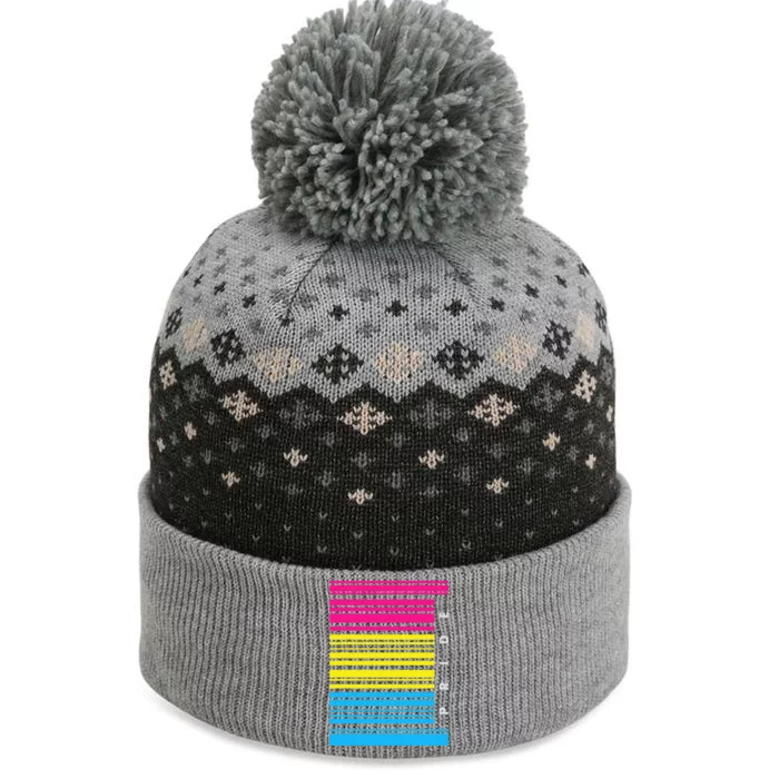 Barcode Pansexual Pride LGBTQ Pans LGBT Awareness Month The Baniff Cuffed Pom Beanie