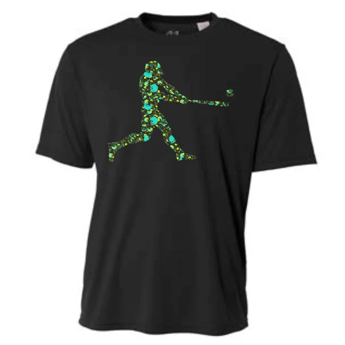 Baseball Player Pattern Cooling Performance Crew T-Shirt