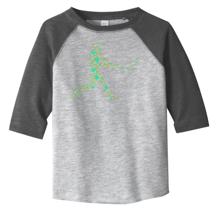 Baseball Player Pattern Toddler Fine Jersey T-Shirt