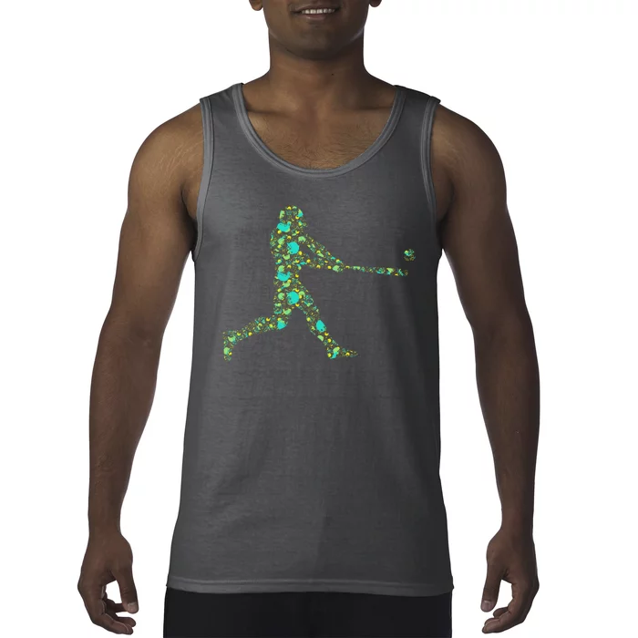 Baseball Player Pattern Tank Top