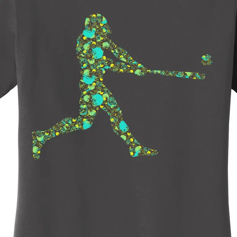 Baseball Player Pattern Women's T-Shirt