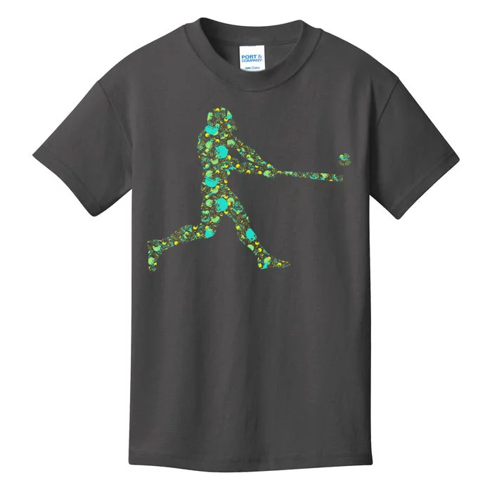 Baseball Player Pattern Kids T-Shirt