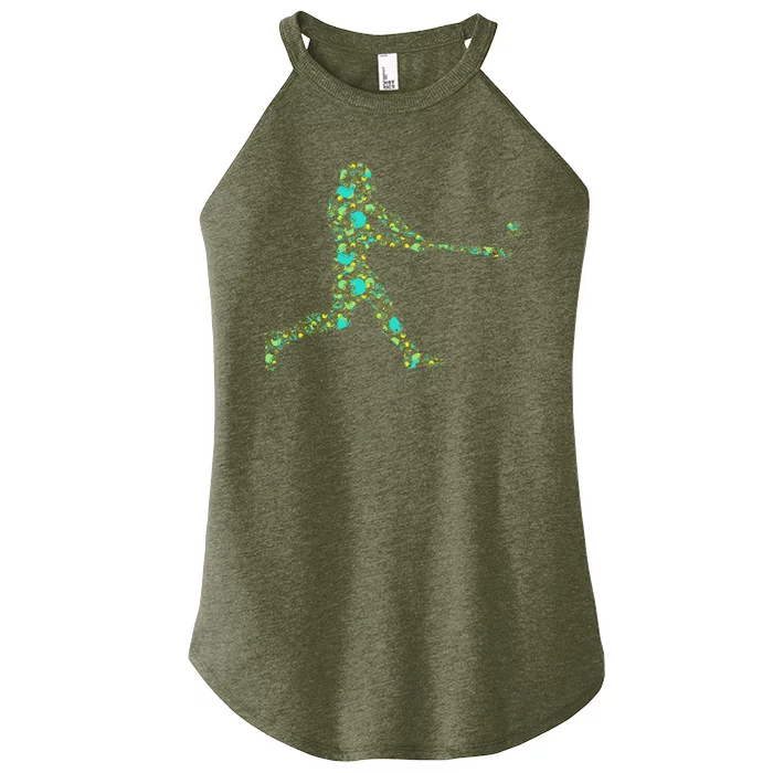 Baseball Player Pattern Women’s Perfect Tri Rocker Tank