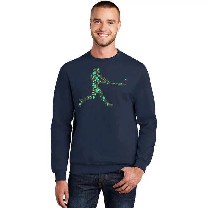 Baseball Player Pattern Sweatshirt