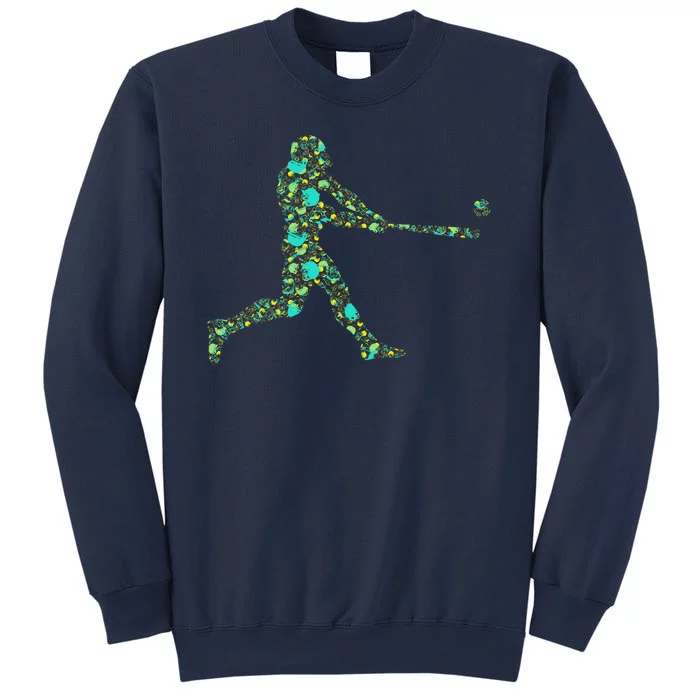 Baseball Player Pattern Sweatshirt